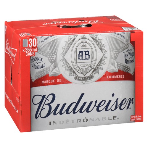 Budweiser Beer 5% Alcohol 30 x 355 ml (cans)