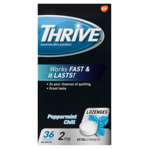 Thrive 2 mg Nicotine Replacement Lozenge Peppermint Chill 36 EA