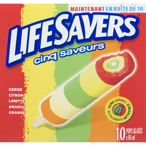 Life Savers Ice Pops Five Flavours 10 x 65 ml