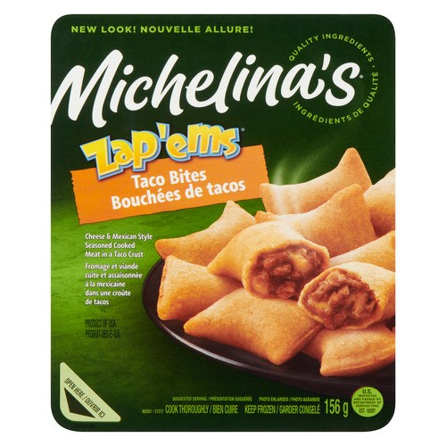 Michelina's Zap'ems Frozen Taco Bites 156 g