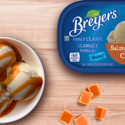 Breyers Family Classic Frozen Dessert Salted Caramel Made With Real Ingedients 1.66 L