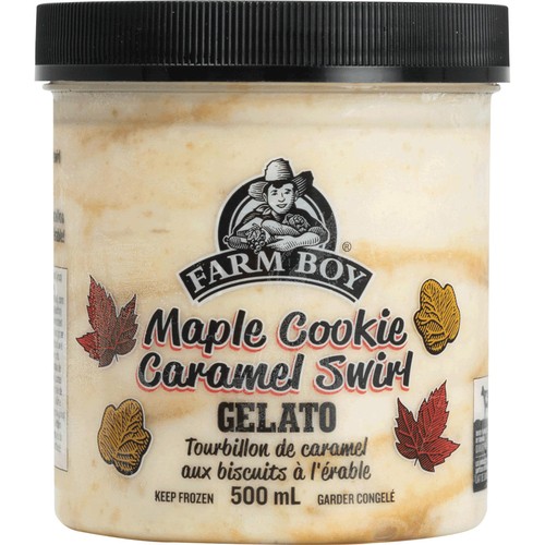 Farm Boy Gelato Maple Cookie Caramel Swirl 500 ml