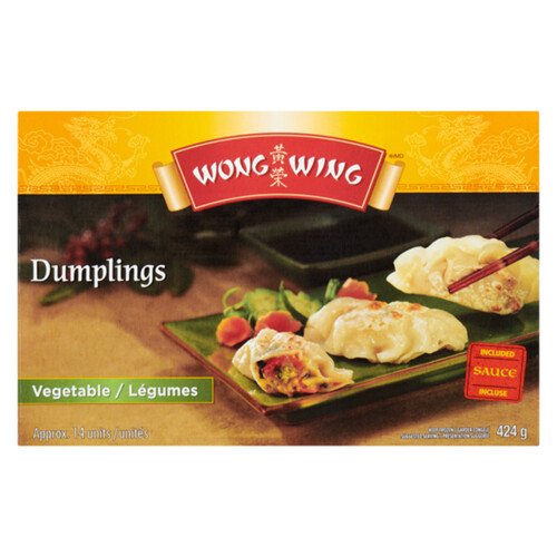 Wong Wing Frozen Dumplings Vegetable 424 g