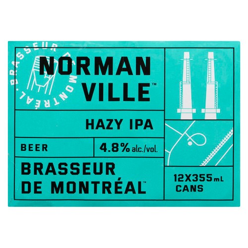 Brasseur de Montréal Normanville Beer 4.8% Alcohol Hazy IPA 12 x 355 ml (cans)
