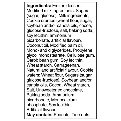 Oreo Frozen Dessert Sandwiches 4 x 125 ml