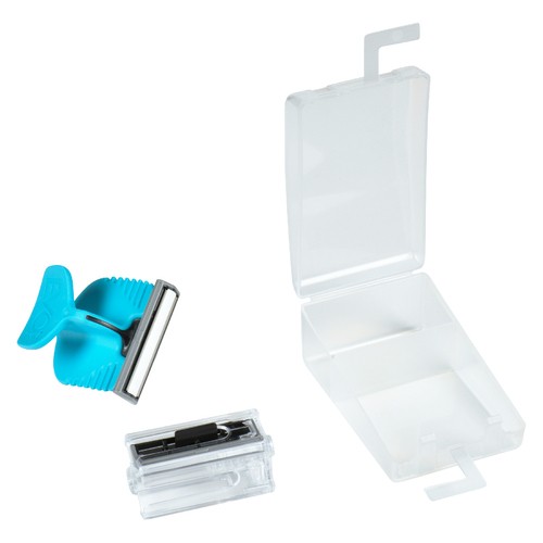 EvoShave Wet Shaving Razor System Starter Handle With 2 Catridges Aqua Blue Unisex 1 Pack 