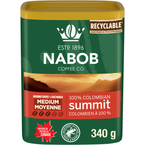 Nabob Ground Coffee Summit 100% Colombian 340 g