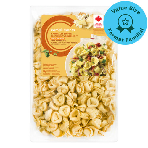 Compliments Pasta Naturally Tortellini Simple Herb & Cheese 1 kg