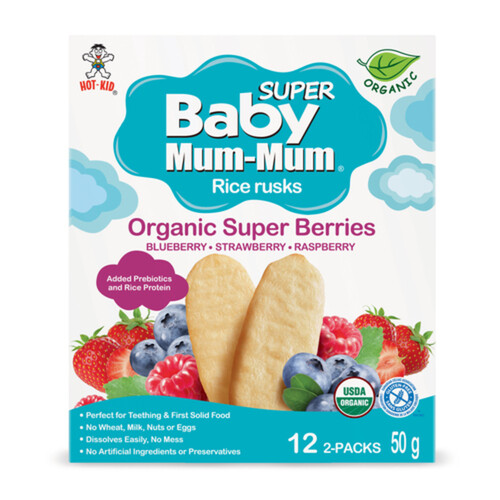 Hot Kid Baby Mum-Mum Organic Baby Snacks Super Berries 50 g