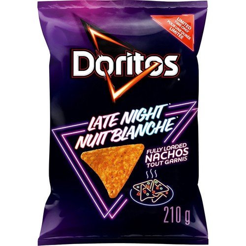 Doritos Late Night Tortilla Chips Fully Loaded Nachos Flavoured 210 g
