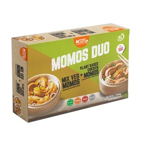 momomomo☆ Mother's Magic Momos Duo Mixed Veg & Plant-Based Chicken 700 g