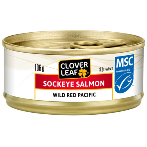 Clover Leaf Sockeye Salmon Wild Red Pacific 106 g
