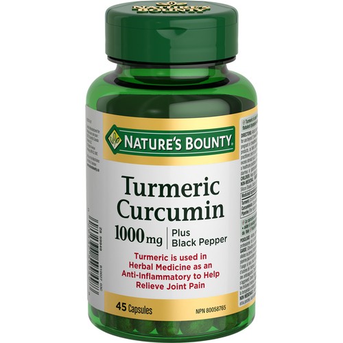 Nature's Bounty Turmeric Curcumin Plus Black Pepper 1000 mg 45 Count