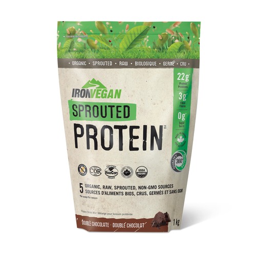 Iron Vegan Gluten-Free Sprouted Protein Drink Mix Chocolate 1 kg