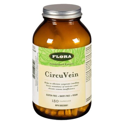 Flora Gluten-Free Vegan Circu Vein Capsules 180 Count
