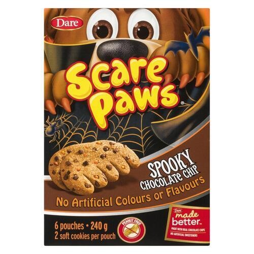 Dare Scare Paws Peanut-Free Cookies Spooky Chocolate Chip 240 g