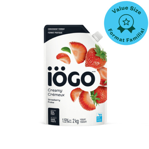 iÖGO 1.5% Creamy Yogurt Strawberry 2 kg