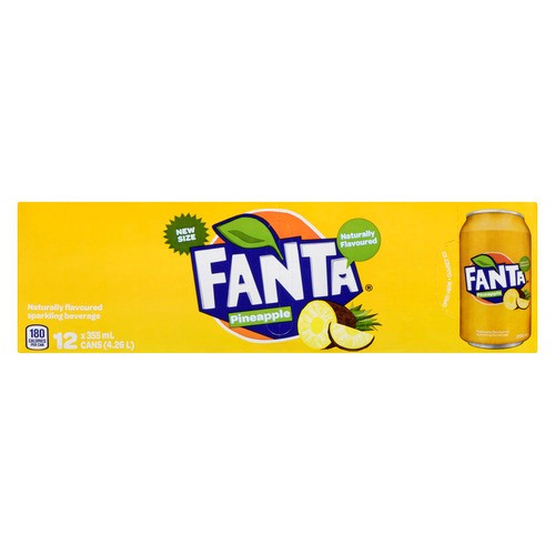 Fanta Soft Drink Pineapple 12 x 355 ml (cans)