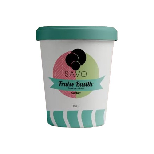 Savo Sorbet Strawberry Basil 500 ml