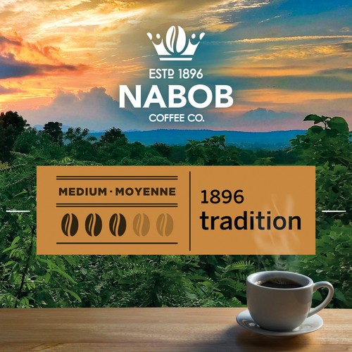Nabob Ground Coffee 1896 Tradition Medium Roast Fine 930 g