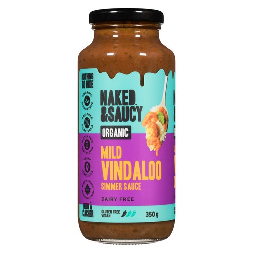 Naked & Saucy Organic Sauce Mild Vindaloo 350 g