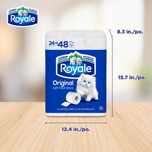 Royale Toilet Paper Original 2-Ply 24 Rolls x 242 Sheets