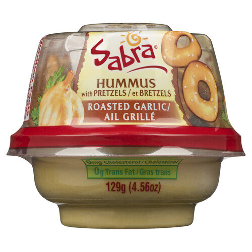 Sabra Grab N Go Garlic Hummus With Pretzels 129 g