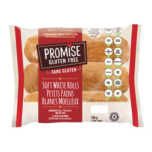 Promise Gluten-Free White Soft Bread Rolls 180 g (frozen)