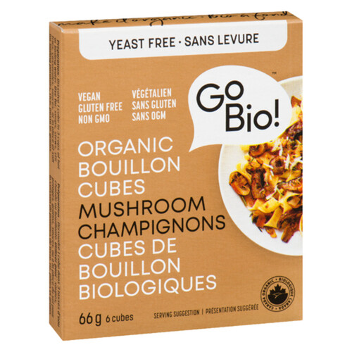 GoBio Organic Gluten-Free Bouillon Cubes Mushroom 66 g