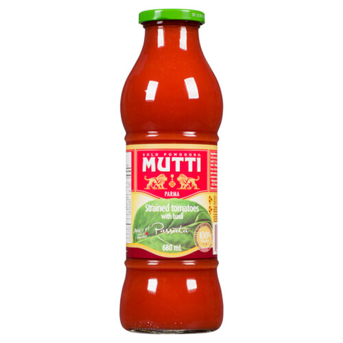 Mutti Tomato Puree With Fresh Basil 680 ml