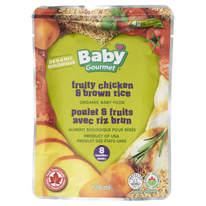 Baby Gourmet Organic Baby Food Fruity Chicken & Brown Rice 128 ml