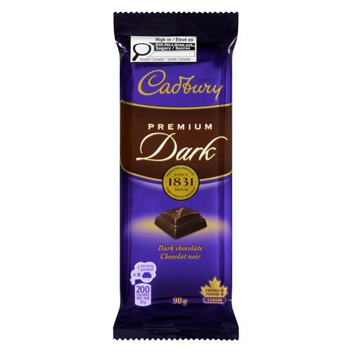 Cadbury Premium Bar Dark Chocolate 90 g