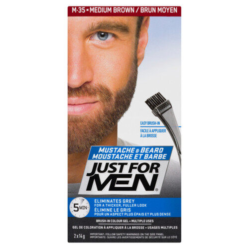 Just For Men Gel For Mustache & Beard Medium Brown Color 38 g