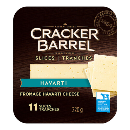 Cracker Barrel Sliced Cheese Havarti 11 Slices 220 g