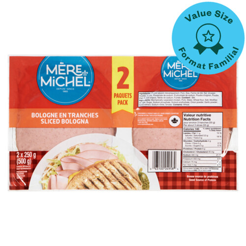 Mere Michel Deli Sliced Bologna 2 x 250 g