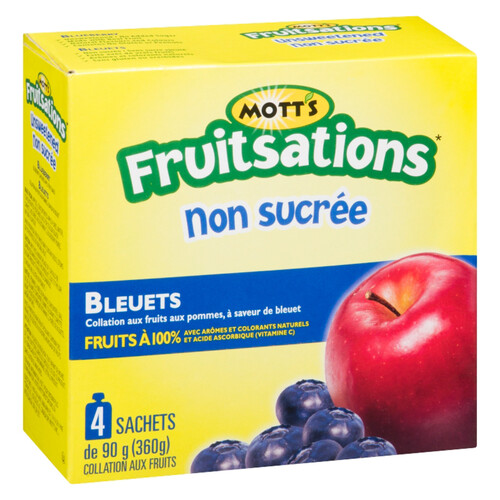 Mott's Fruitsations Apple Fruit Rockets Unsweetened Blueberry 4 x 90 g