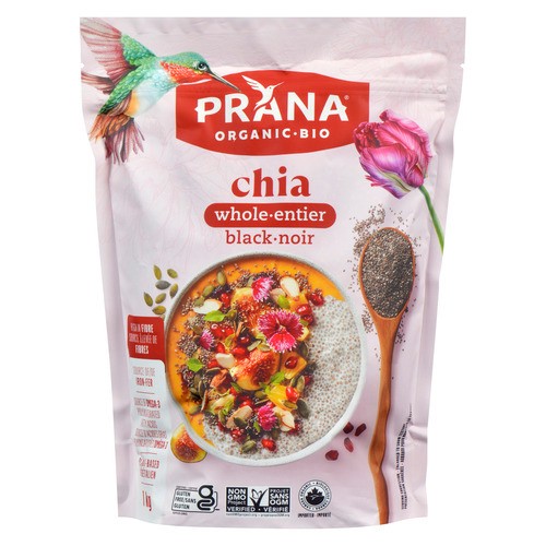 Prana Organic Chia Seeds Whole Black 1 kg