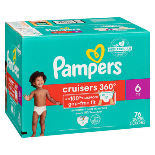 Pampers Diapers Cruisers 360 Size 6 76 Count