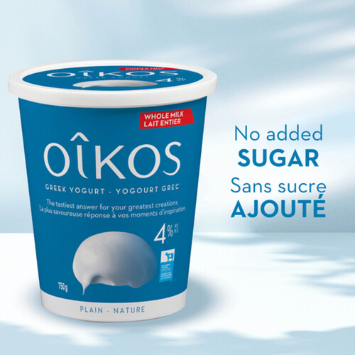 Oikos 4% Greek Yogurt Whole Milk Plain 750 g