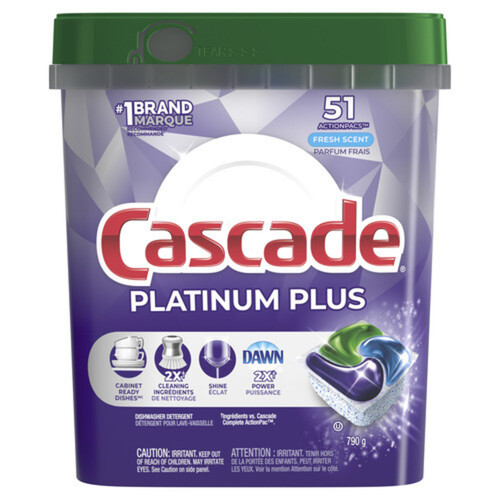 Cascade Dishwasher Detergent Action Packs Fresh Scent 51 EA