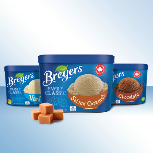 Breyers Family Classic Frozen Dessert Salted Caramel Made With Real Ingedients 1.66 L