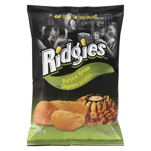 Old Dutch Ridgies Gluten-Free Potato Chips Double Dutch Burstin Onion 220 g