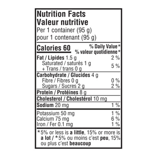 Two Good Low Sugar Yogurt Strawberry 2 g sugar 8 g protein 4 x 95 g