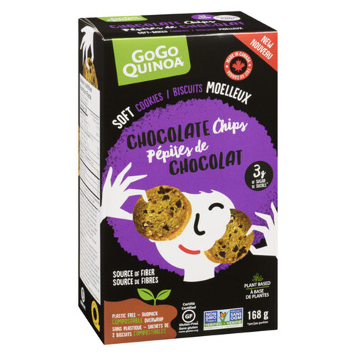 GoGo Quinoa GlutenFree Soft Chocolate Chip Cookies 168 g Voilà
