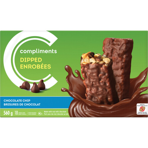 Compliments Granola Bars Dipped Chocolate Chip 560 g