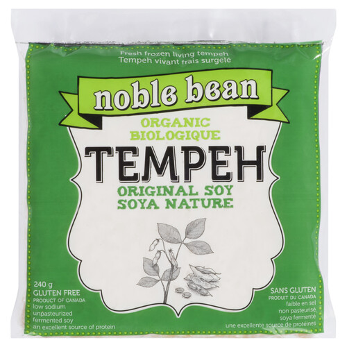 Noble Bean Organic Gluten-Free Frozen Tempeh Soy Original 240 g