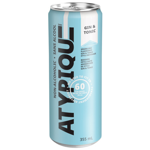Atypique Non-Alcoholic Cocktail Gin & Tonic 4 x 355 ml (cans)