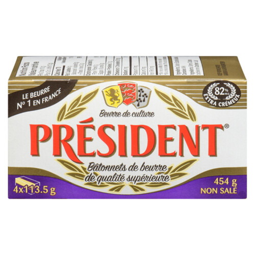 President Butter Sticks Unsalted 454 g