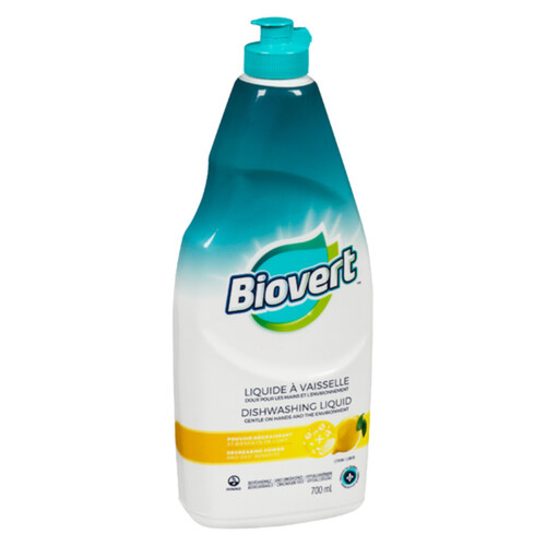 Biovert Liquid Dishwashing Soap Lemon 700 ml