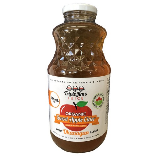Triple Jim's Organic Sweet Apple Cider 946 ml (bottle)